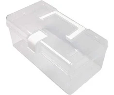 Oem Dėžutė su rankena 20x15x10.5cm - skaidri - plastikinė - organizatorius
