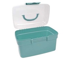 Oem Dėžutė su rankena 20x15x10.5cm - skaidri - plastikinė - organizatorius