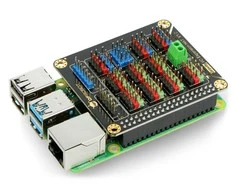 DFRobot DFR0566 IO išplėtimo priedėlis HAT, skirtas Raspberry Pi 4B / 3B+ / 3B / 2B