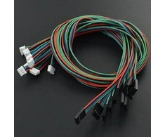 DFRobot Gravity, jutiklio prijungimo laidas, skirtas Arduino, 4 kontaktų, I2C/UART, 50cm, x10, FIT0773