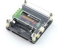 Dfrobot Micro:IO-BOX išplėtimo plokštė su įmontuotu Li-ion baterijų laikikliu