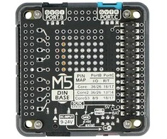 DinBase – dangtelis su 500 mAh baterija – skirtas DIN bėgiui – M5Stack Core kūrimo moduliams – M5Stack M132