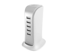 Dudao A5EU 5x USB įkroviklis + maitinimo laidas (baltas)