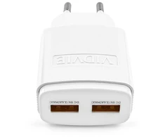LP Oem Dvigubas USB įkroviklis + C tipo laidas 2400 mA