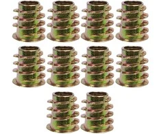 Dvigubo sriegio medinis įdėklas M8x18mm - 10 vnt, - Baldų įdėklas - Varžtas - Veržlė