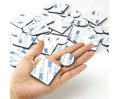 Oem Dvipusė mikroguma su klijais - 200 vnt - 1.5 mm fi-10 mm balta - 3M - lipnus putplasčio padas