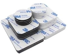 Oem Dvipusė mikroguma su klijais 2.5 mm 50x30 mm - juoda - 3M - lipnus putplasčio padas