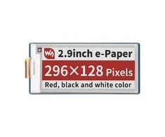 E-Paper E-Ink ekranas 2.9” 296x128px, SPI, 3 spalvų, skirtas Raspberry Pi Pico, Waveshare 19607