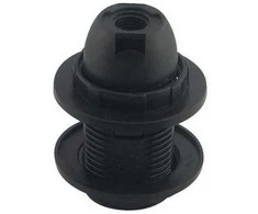Oem E14 lizdas su reguliuojama apykakle - juoda - Plastikinis lizdas