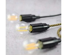 Oem E27 bakelitinis lempos laikiklis - juodas - Plastikinis lizdas