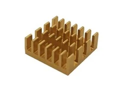 Oem Ekstruzinio aliuminio radiatorius - 14x14x6mm auksinis - aušinimo radiatorius