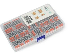 Elektrinių kubelių rinkinys 2/3/4/5pin 32A/250V - oranžinė - 46 vnt, - justPi