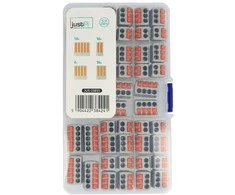 Elektrinių kubelių rinkinys 2/3/4/5pin 32A/250V - oranžinė - 46 vnt, - justPi
