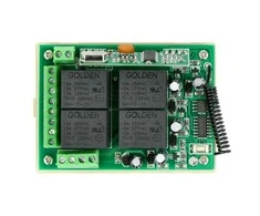 Elektrobim 4 kanalų relė 12-24VDC 433 Mhz su 2 valdymo pultais RCD-4C