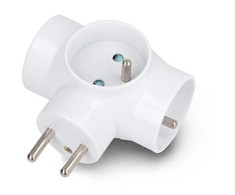 Elektros lizdo šakotuvas - DPM P901W 3 lizdų su įžeminimu, 250 V, 16 A, 3 500 W, Baltas