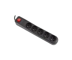 Armac NATEC NSP-0475 Natec Surge protector 5 sockets (IEC CONNECTOR) 1.5m, juodas