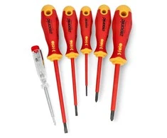 Izoliuotų atsuktuvų rinkinys Ergonic VDE + testeris Felo 41396398 - 6 vnt