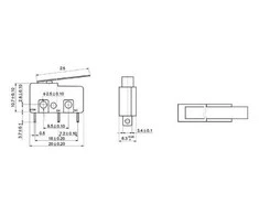Oem Galinės padėties jungiklis WK611 - svirtis 25mm