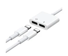 Garso adapteris Dual Lightning Joyroom S-Y104 (baltas)