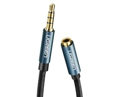 Garso AUX kabelio prailginimas 3.5mm UGREEN AV118 1.5m - Mėlynas
