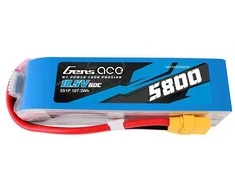 Gens ace 5800mAh 60C 18.5V 5S1P Lipo baterijų paketas su XT90 kištuku