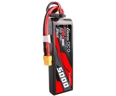 Gens ace G-Tech 5000mAh 7.4V 60C 2S1P Lipo PC medžiagos dėklas su XT60 kištuku
