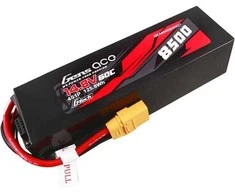 Gens ace G-Tech 8500mAh 14.8V 60C 4S1P Lipo Baterija Pack PC medžiagos dėklas su XT90 kištuku
