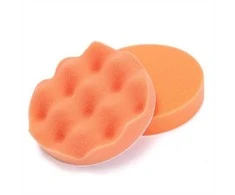 Oem Gofruota poliravimo kempinė 125 mm - oranžinė - valymo padas - vaškavimui