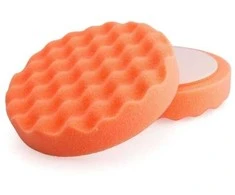Oem Gofruota poliravimo kempinė 125 mm - oranžinė - valymo padas - vaškavimui