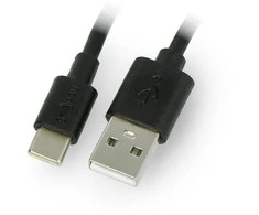 Goobay USB A 2.0 - USB C laidas juodas - 0.5m