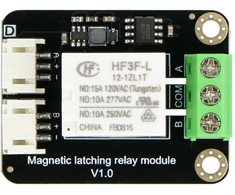 Gravity - 10A/250VAC magnetinė relė su užraktu, skirta Arduino ir ESP32 - DFRobot DFR0996