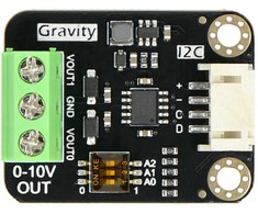 Gravity - 2 kanalų I2C DAC modulis 0-10V - DFRobot DFR0971