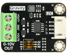 Gravity - 2 kanalų I2C DAC modulis 0-10V - DFRobot DFR0971