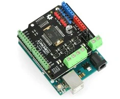 Gravity, 2x2A variklio priedėlis, dviejų kanalų variklio valdiklis 35V/2A, Arduino priekinė dalis, DFRobot DRI0017