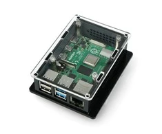 Gravlaser Dėklas Raspberry Pi 4B dėžei V2, skirtas DIN bėgiui - juodas-skaidrus
