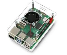 Gravlaser Dėklas Raspberry Pi 5 - atidaromas su ventiliatoriumi - skaidrus