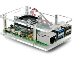 Gravlaser Dėklas Raspberry Pi 5 - atidaromas su ventiliatoriumi - skaidrus