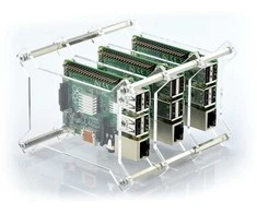 Gravlaser Dėklas skirtas Raspberry Pi 4B/3B+/3B/2B, x3, atviras