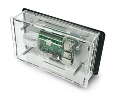 Gravlaser Dėklas skirtas Raspberry Pi ir specialiam 7” jutikliniam ekranui, permatomas