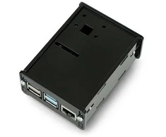 Gravlaser Raspberry Pi 4B dėklas su kameros laikikliu - juodas