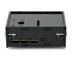 Gravlaser Raspberry Pi 4B dėklas su kameros laikikliu - juodas