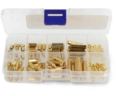 Grąžtas Varžtų ir tarpiklių rinkinys M2.5 E50 - 120 vnt, - justPi
