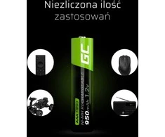 Green Cell Žalias Cell 4x AAA HR03 950mAh baterija