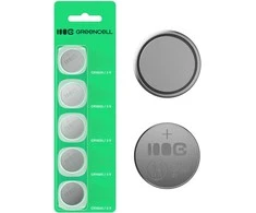 Green Cell Žalias Cell 5x ličio baterijos CR1620 CR 1620 3V 70mAh Greencell sagos formos elementas Blisterinėje pakuotėje
