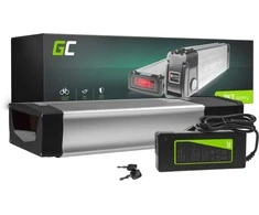 Green Cell Žalias Cell Žalias Cell® elektroninio dviračio akumuliatorius 36V 20Ah Li-Ion galinis stovas su įkrovikliu