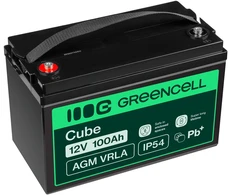 Green Cell Greencell AGM VRLA 12 V 100 Ah nereikalaujanti priežiūros baterija kemperiams, fotovoltinėms sistemoms, saulės baterijoms, valtims - IŠPARDAVIMAS