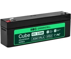 Green Cell Žalias Cell Greencell AGM VRLA 12 V 2.5 Ah nereikalaujanti priežiūros baterija kasos aparatams, žaislams, fotoaparatams (178 x 36 x 66 mm)