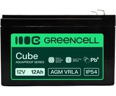 Green Cell Žalias Cell Greencell AGM VRLA 12V 12Ah nereikalaujanti priežiūros baterija kasos aparatams, žaislams, fotoaparatams (151x98.5x95mm)