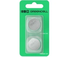 Green Cell Žalias Cell Greencell lizdinė pakuotė, 2 ličio baterijos CR2032 3V 220mAh, mygtukas raktui, laikrodžiui, nuotolinio valdymo pultui, svarstyklėms