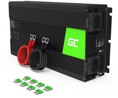 Green Cell Greencell maitinimo keitiklis nuo 12 V iki 230 V, 1500 W / 3000 W, modifikuota sinusoidė - LIZDAS